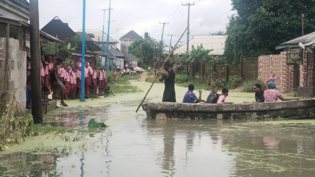 Flooded community landscape