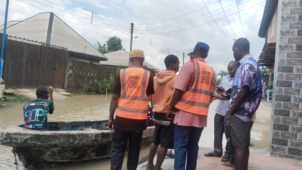 Flooded homes in Oyigbo