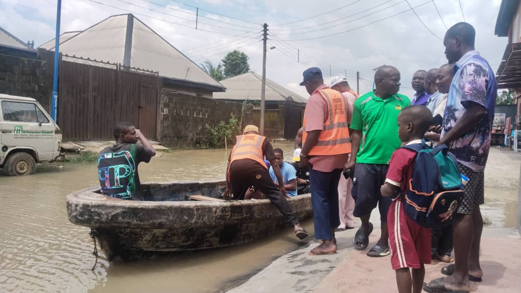 Waterlogged road in Asa Clan